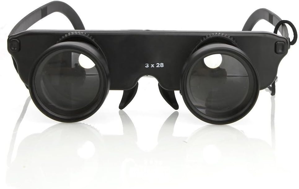 New and 3x28 Glasses Style Fishing Binoculars Telescope Black #Y12