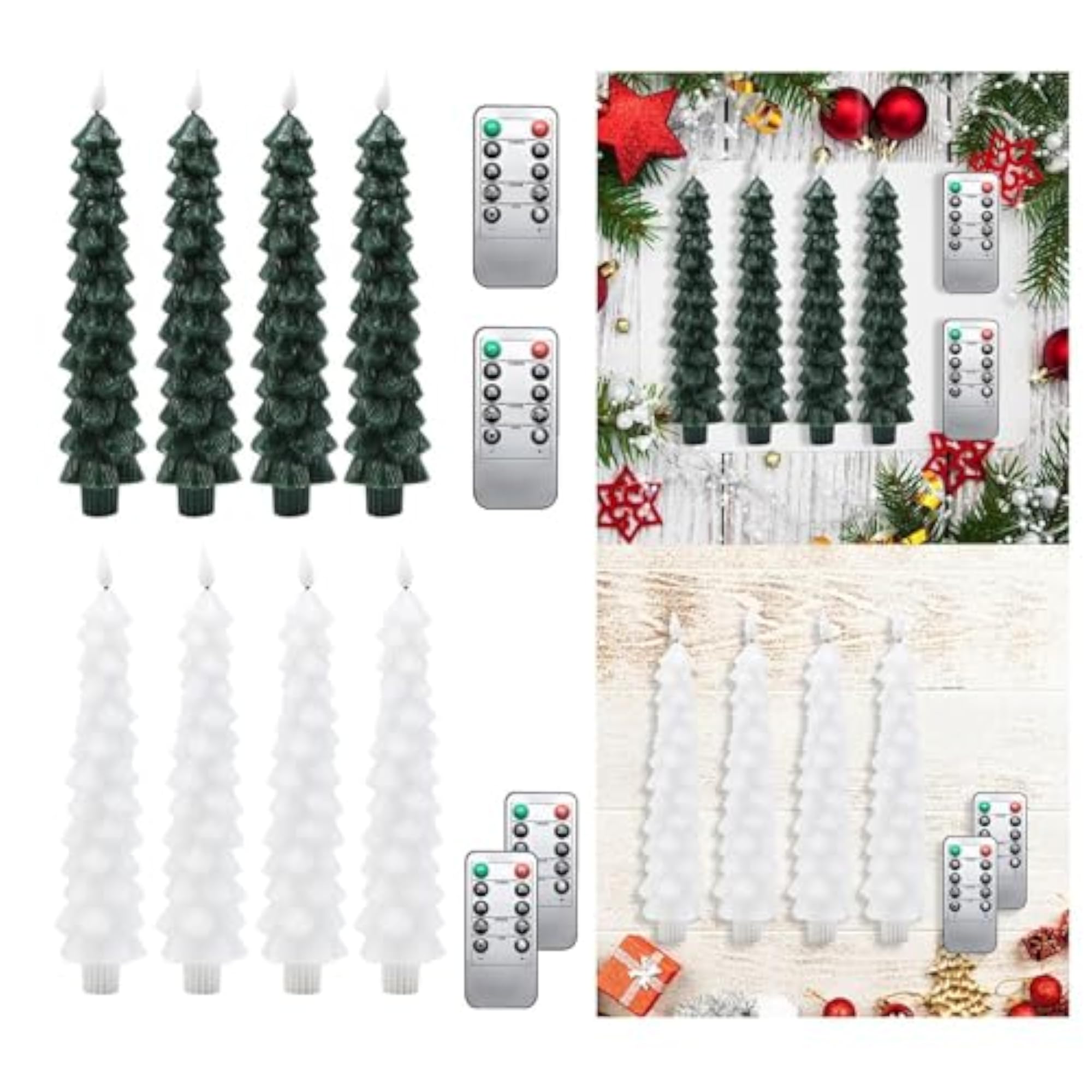 Flameless Taper Candles Dining Room Table Realistic LED Candlesticks