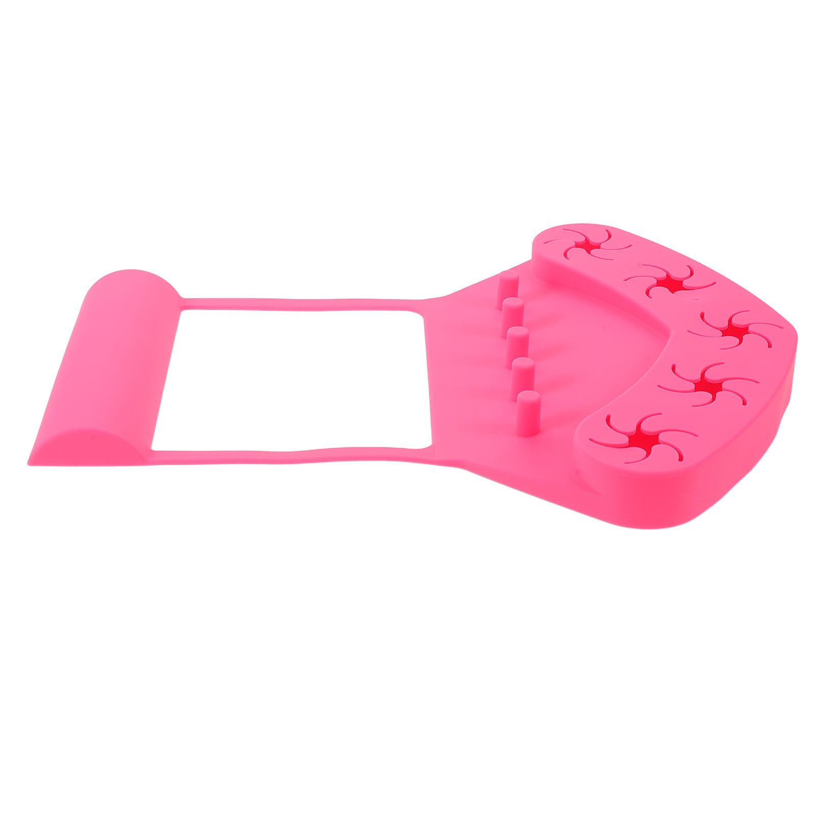 IMIKEYA Soporte para Esmalte de Uñas Diseño Vertical Curvado de Silicona con 5 Ranuras Antideslizante y Organizador de Herramientas para Manicura sin Derrames