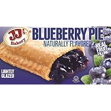 JJs Bakery Blueberry Pie Snack Pies, Individual Dessert, Fresh-Baked, Nut-Free, Kosher Parve, 4 Oz Each Pack of 12