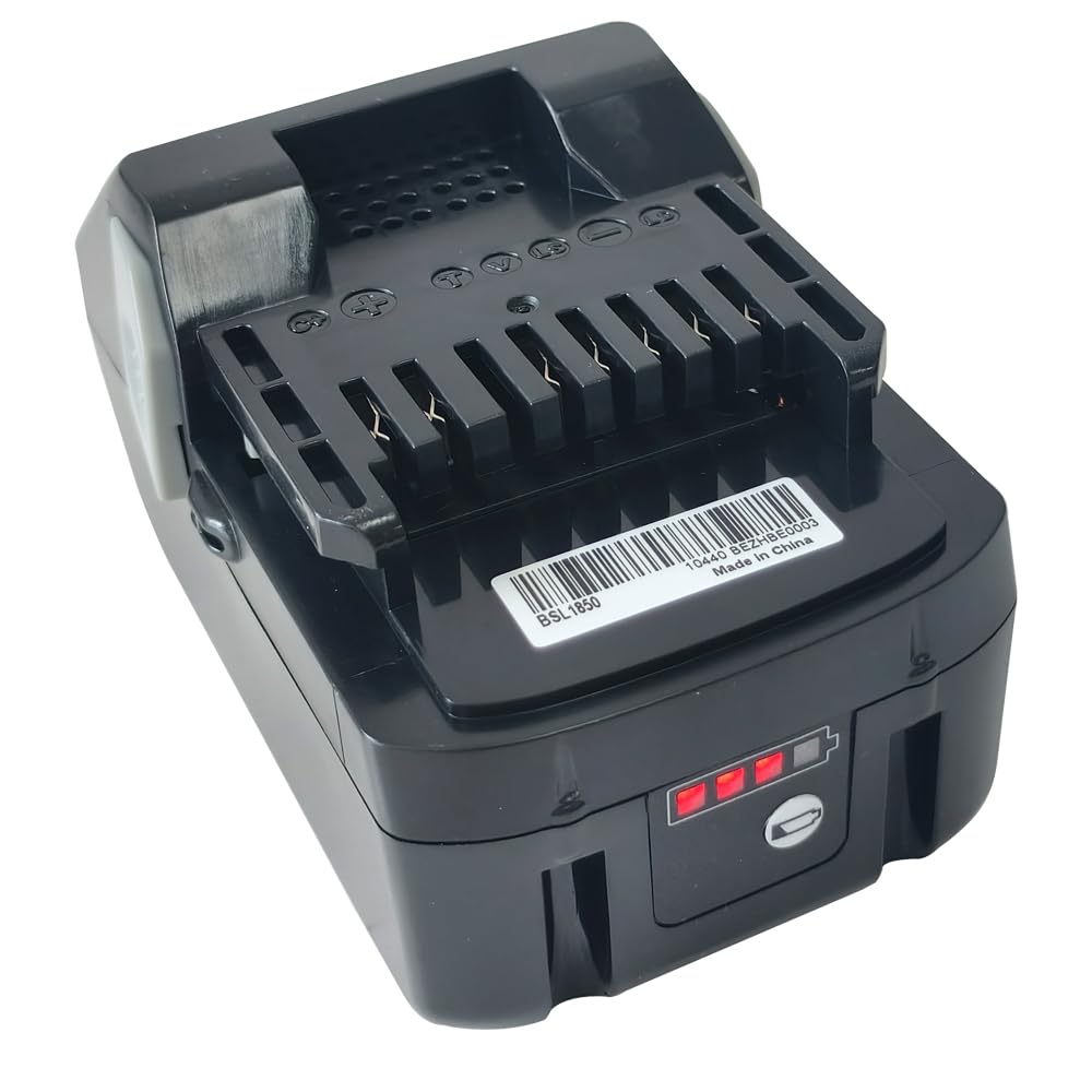 Lot de 2 batteries de rechange pour Hitachi 18 V BSL1815 BSL1830 BSL1840 BSL1860 BSL1850 5,0 Ah 5000 mAh Compatible avec Hitachi DH18DBL DH18DBDL C18DBL C18DSL G18DBBAL DS18DBBAL DS18DBBAL DSAL DS1