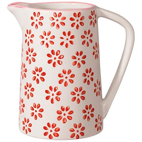 BLOOMINGVILLE Jarrita de Leche Susie - Jarra da Loza ø 6 H 9 cm, Rojo, Cerámica, Capacidad 150 ml Cover