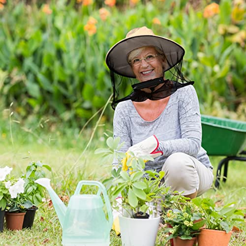 Mosquito Head Net Hat, Sun Bonnet with Netting, Bee Keeper Cap, Fishing Hats for Outdoor Activities, Safari Hat for Hiking, Camping, Gardening-Khaki - Image 6