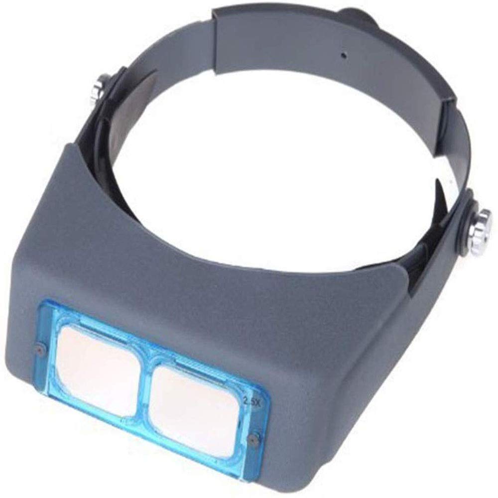 asdchZen Headband Magnifier Double Lens Head-Mounted Reading Magnifier Loupe Jewelry Visor Glass Binocular Magnifier With Lens