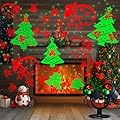 Toodour Christmas Projector Lights Outdoor, Double Head Dynamic Projector Christmas Lights with Timer - Waterproof Holiday Decorative Lighting for Yard Home Wall Window Indoor Christmas Decorations