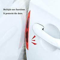 Vista 4 de 8pcs Universal 3D Carbon Fiber Car Door Handle Paint Scratch Protector Sticker Auto Door Handle Scratch Cover Guard Protective Film Car Outdoor