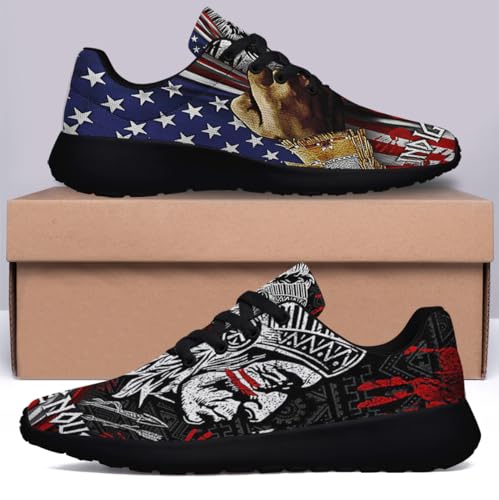 Sonzj-II Native American Flag Shoes Men Women Breathable Running Tennis Gym Walking Sneakers3