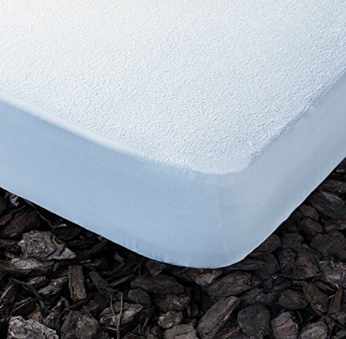 Cotopur Protector DE COLCHÓN Impermeable con Rizo. Lavable. (Blanco 135x190 cm) Cover
