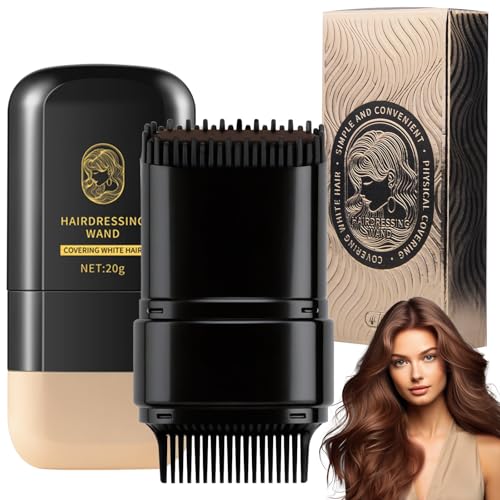 Peine Cabello Tinte, Corrector de Raíces Instantáneo con Aplicador de Peine, Instant Retoca Raices Cubre Canas Stick, Peine de Tinte para el Cabello Impermeable y a Prueba de Sudor (C)