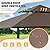 Brightpeak Outdoor Patio Grill Gazebo, BBQ Grill Shelter Double Tiered Soft Canopy Top with Steel Frame for Patio, Garden, and Backyard, Brown