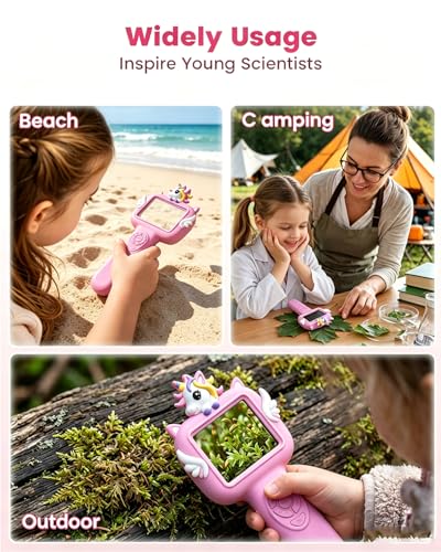Trigowalt Outdoor Portable Kids Microscope: Handheld Microscope Auto Focus | Pocket 1000x Hand Held Microscope, Magnifying Camera for Travel, 3.5H Rechargeable Battery 6 LEDs, Anytime Exploration - image 6