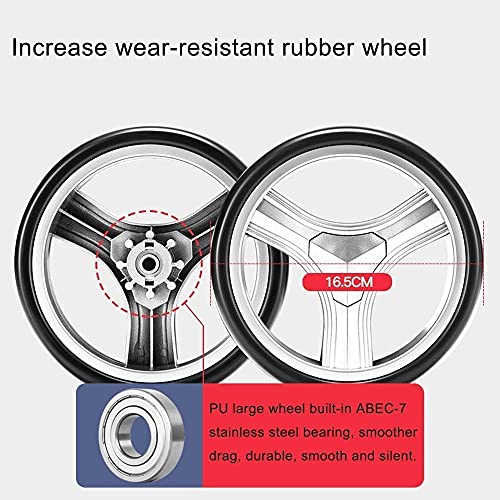 QHYTL Einkaufstrolley Multifunktions-Einkaufswagen Klappbarer tragbarer Faltbarer Allzweckwagen mit Rädern Trolley… – Bild 3