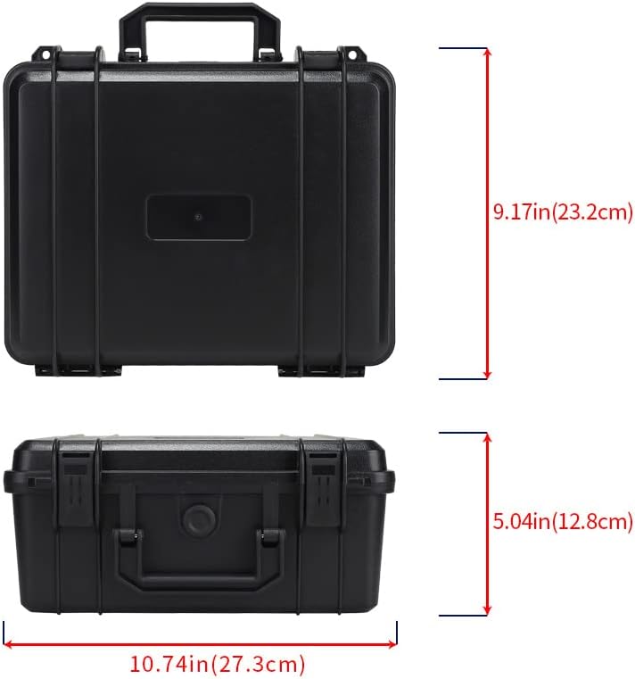 HUL 11in x 8in x 5in Waterproof Hard Case with Customizable Pluck Foam Interior for Test Instruments Compact Cameras and Tools - Image 7