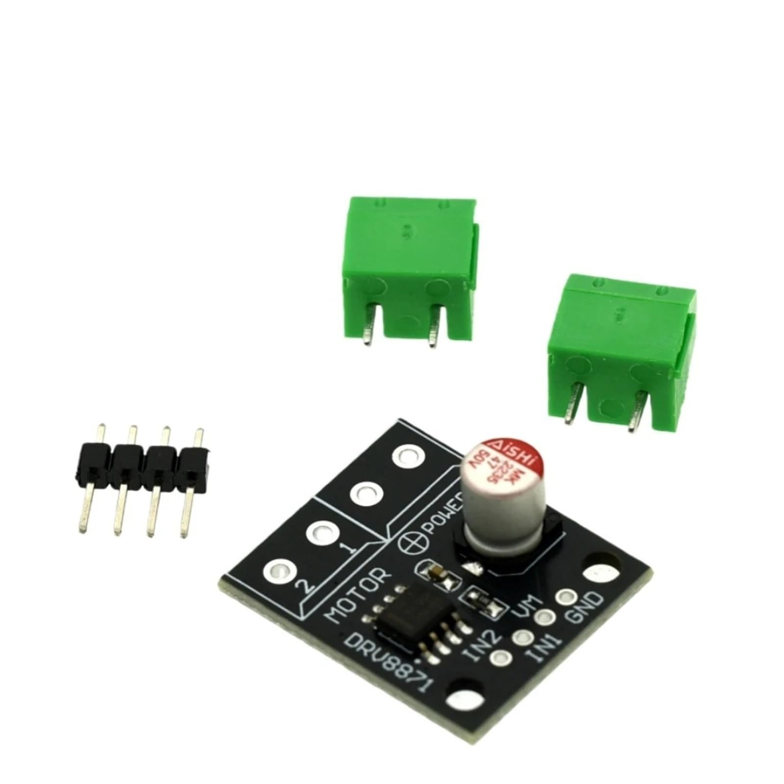 ChuFort DRV8871 Moduł sterownika silnika prądu stałego z mostkiem H 3,6 A – sterowanie PWM | 6,5 V do 45 V, wysoki prąd szczotkowany do robotyki(10PCS)