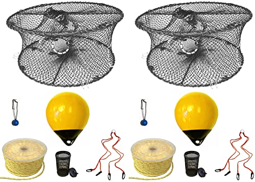 2-Pack of KUFA Sports Foldable Prawn Trap (Stretched Mesh Size:1-3/4