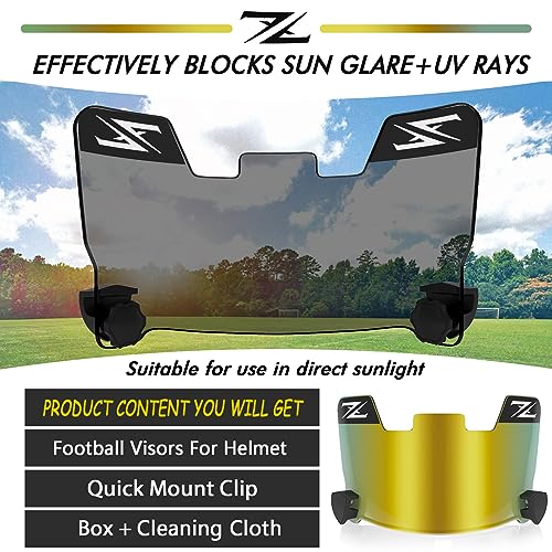 Image of Tinted Football Visor, Fits Youth and Adult Football Helmets