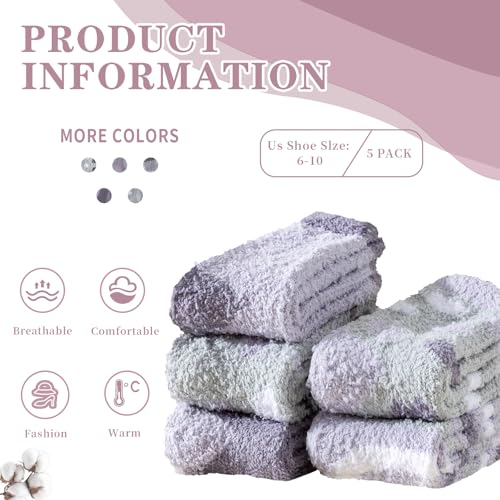 Fuzzy Socks for Women - 5 Pair Womens Socks4