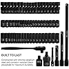 NEIKO 02471A Impact Socket Set, 3/8 Drive, 67 Piece, Metric and Standard Master Socket Set with Shallow & Deep Sockets, Ratchet, Swivel Sockets, Extension Bars, Adapters, Cr-V & Cr-Mo