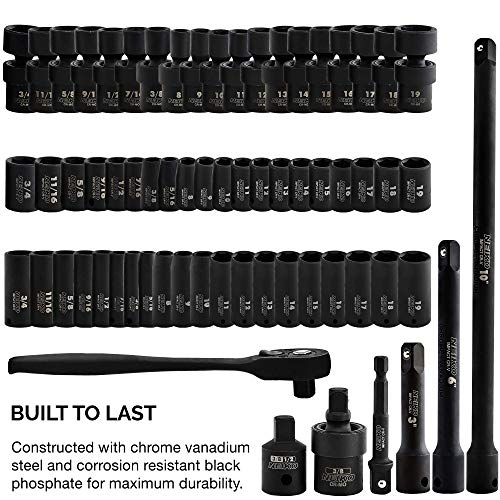 Neiko 02471A 3/8” Standard And Deep Drive Impact Socket Set 67 Pcs & Sunex 1848, 1/4 Inch Drive Master Impact Socket Set, 48-Piece, Sae/Metric, 3/16 Inch - 9/16 Inch, 4Mm - 15Mm #TOP19
