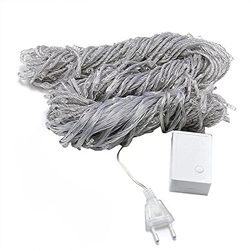 Image of Desidiya 200 LED Waterfall Curtain String Lights 3x2m Warm White | 8 Lighting Modes, Adjustable Brightness, Memory Function, 10 Hanging Strands, Indoor & Outdoor Use