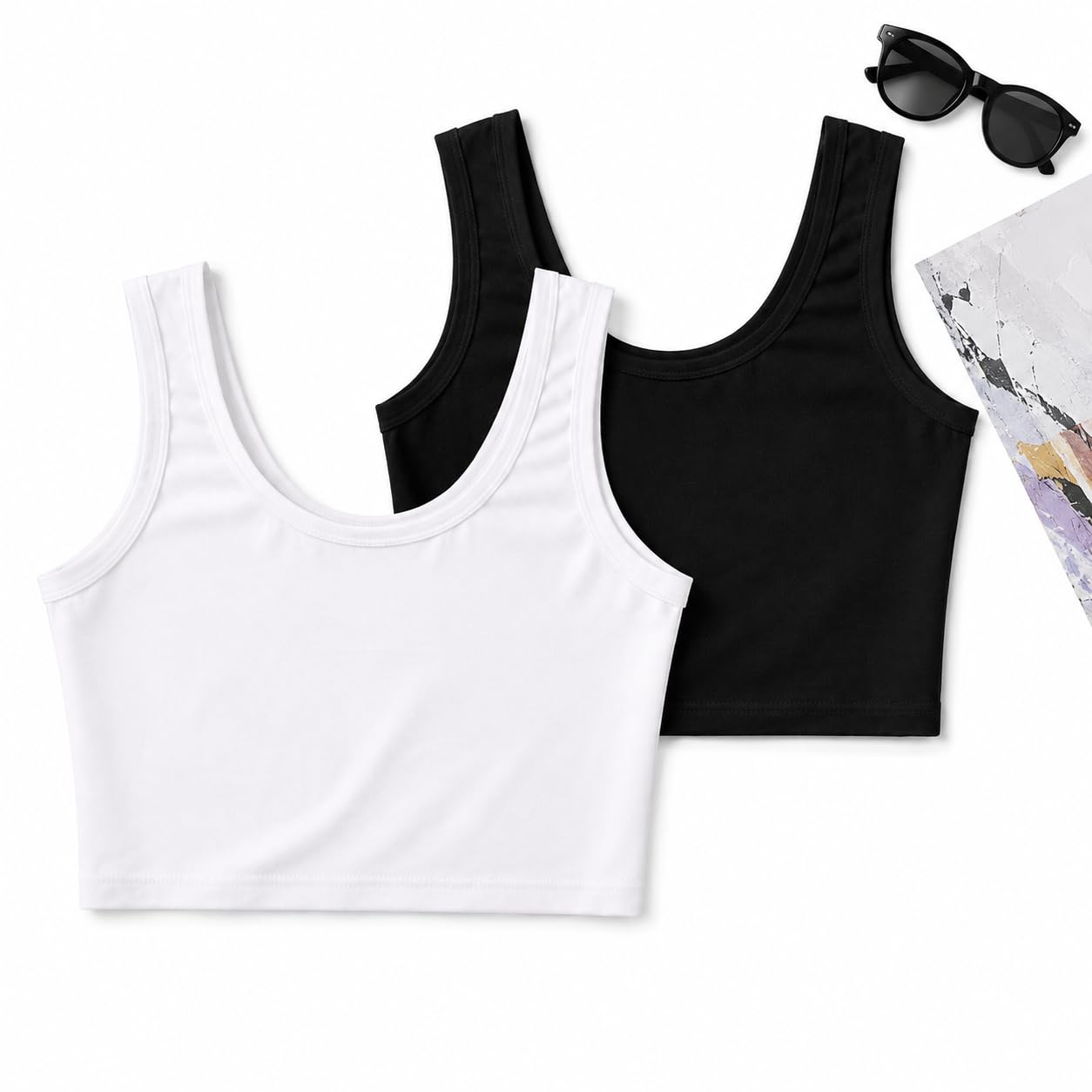 Women Sleeveless Round Neck Top Tank-picture-41