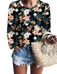 Black White Orange Floral