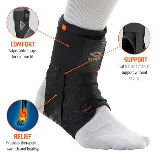 Shock Doctor Adult Ultra Wrap Lace Ankle Support Brace, Maximum Compression Support
