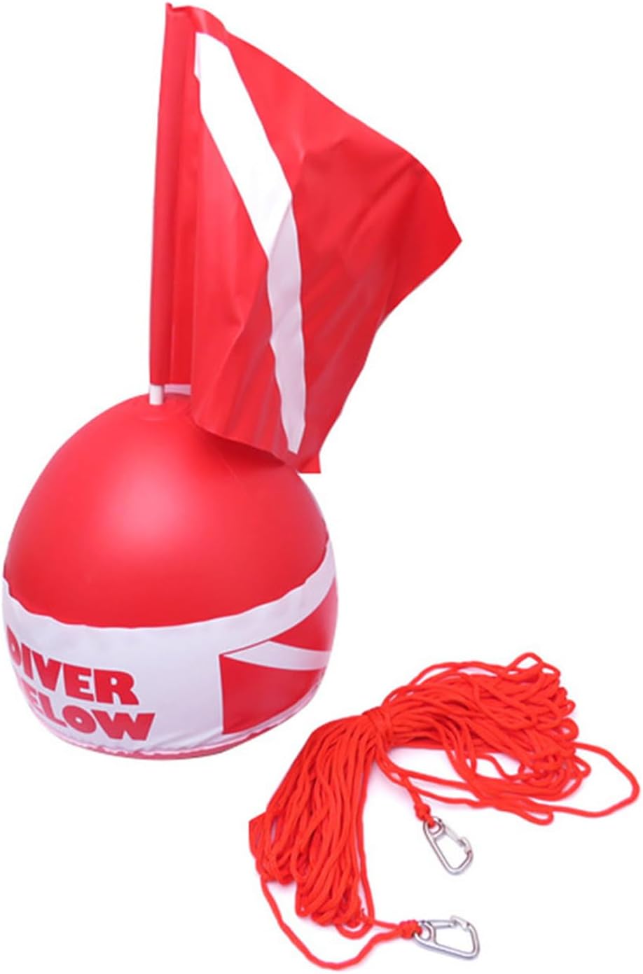 Floating Marker Snorkeling Buoys with Adjustable Rope for Spearfishing and Professional Underwater Operations PVC Plunge Indication Flag