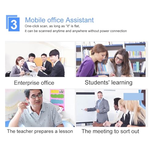 Escáner portátil, escáner de libros, Escáner de mano A4 con imagen de documentos portátil, portátil, creativo, portátil, USB 2.0 de 900DPI, compatible con formato JPG/PDF para sus documentos, facturas - imagen 5