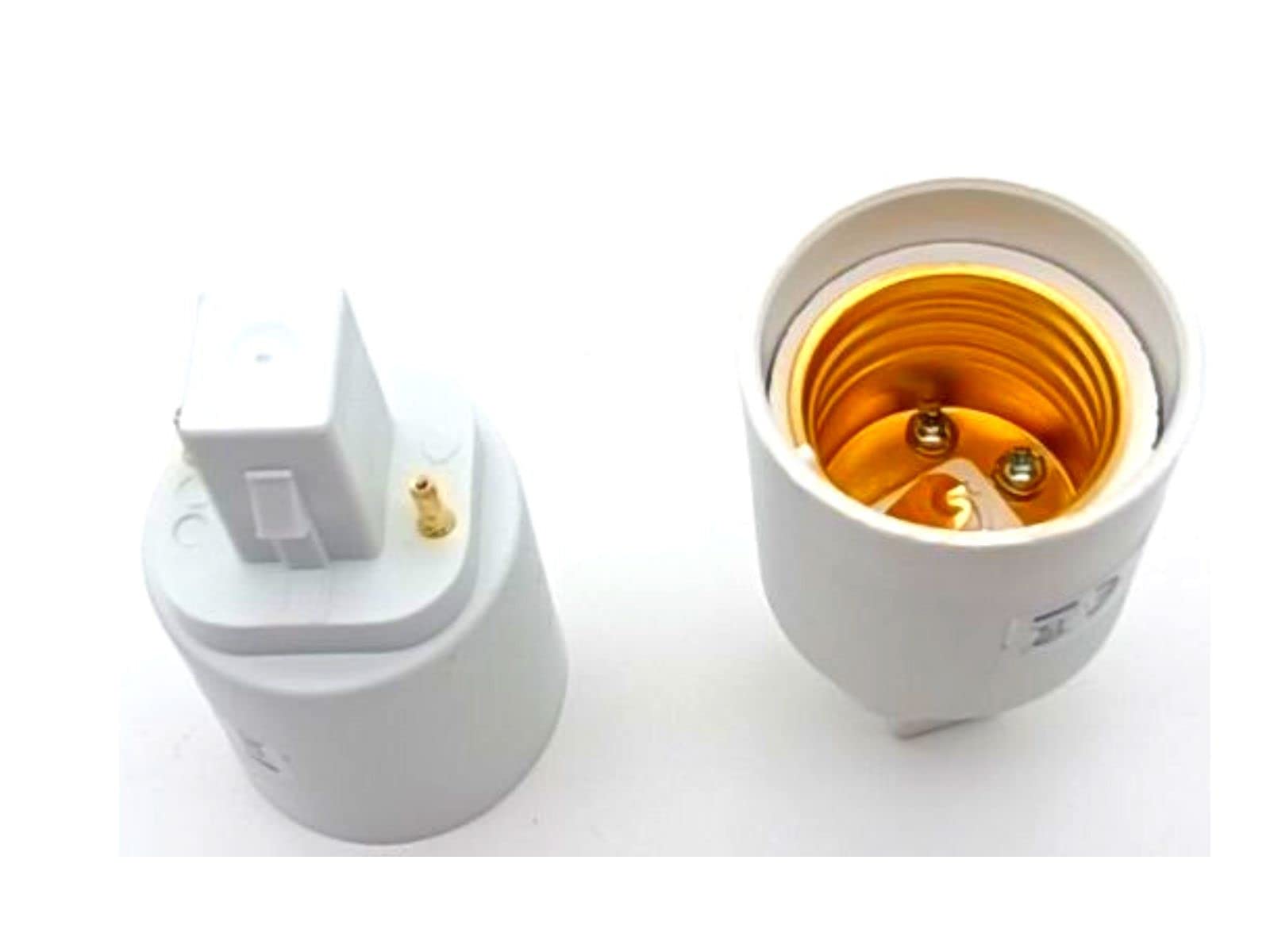 prometeo electronics Set 2 adattatori da G24 a E27 convertitore per Lampadine Led - Kit modifica plafoniere E27