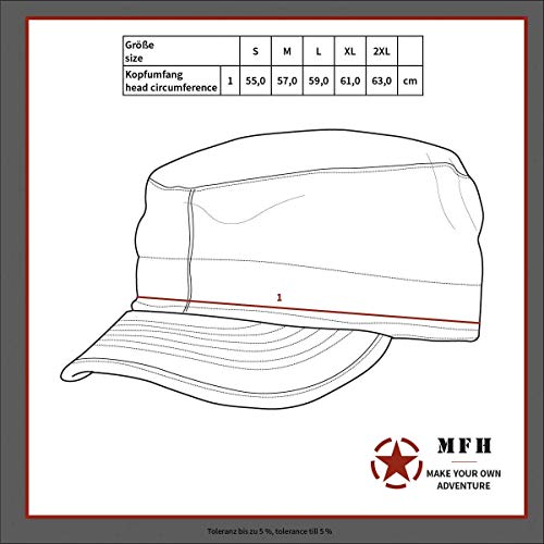 MFH BDU Ripstop Champ Cap Noir casquette militaire de combat réglable