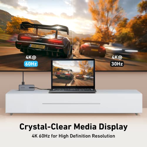 Giissmo 9-In-1 Usb C Hub Docking Station, Usb C Adapter With 4K 60Hz Hdmi, 10Gbps Usb-C 3.1 And Usb-A 3.1,5Gbps 2*Usb-A 3.1, Ethernet Port, Microsd And Sd Card Reader, For Macbook Pro And More #TOP5