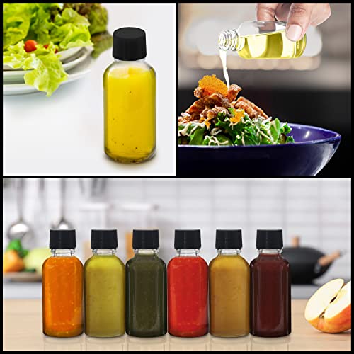 Belle Vous Mini Bouteille (Lot de 30) - Bouteilles Miniatures Réutilisables 30ml Vides en Verre avec Bouchons À Vis Noirs - Versement et Remplissage Facile - Mignonnettes pour Mariages et Fêtes - Image 8