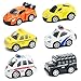 Produktbild Buyger 6 PCS Mini Spielzeugautos Pull Back Metall Auto Spielzeug Geschenk für Jungen Kinder ab 3 Jahr im Koffer Tortendekoration
