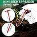 6 PCS Mini Seed Spreader, Sowing Seed Dispenser with 5 Speeds, Sowing Helper, Small Seed Planter Tool, Manual Seedlings Dibber and Widger Set, Seed Sower Spreader Handheld for Tiny Seeds (Red)