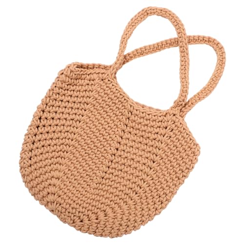 Sacs de plage pour femmes Healvian en corde de coton tressée de qualité supérieure marron