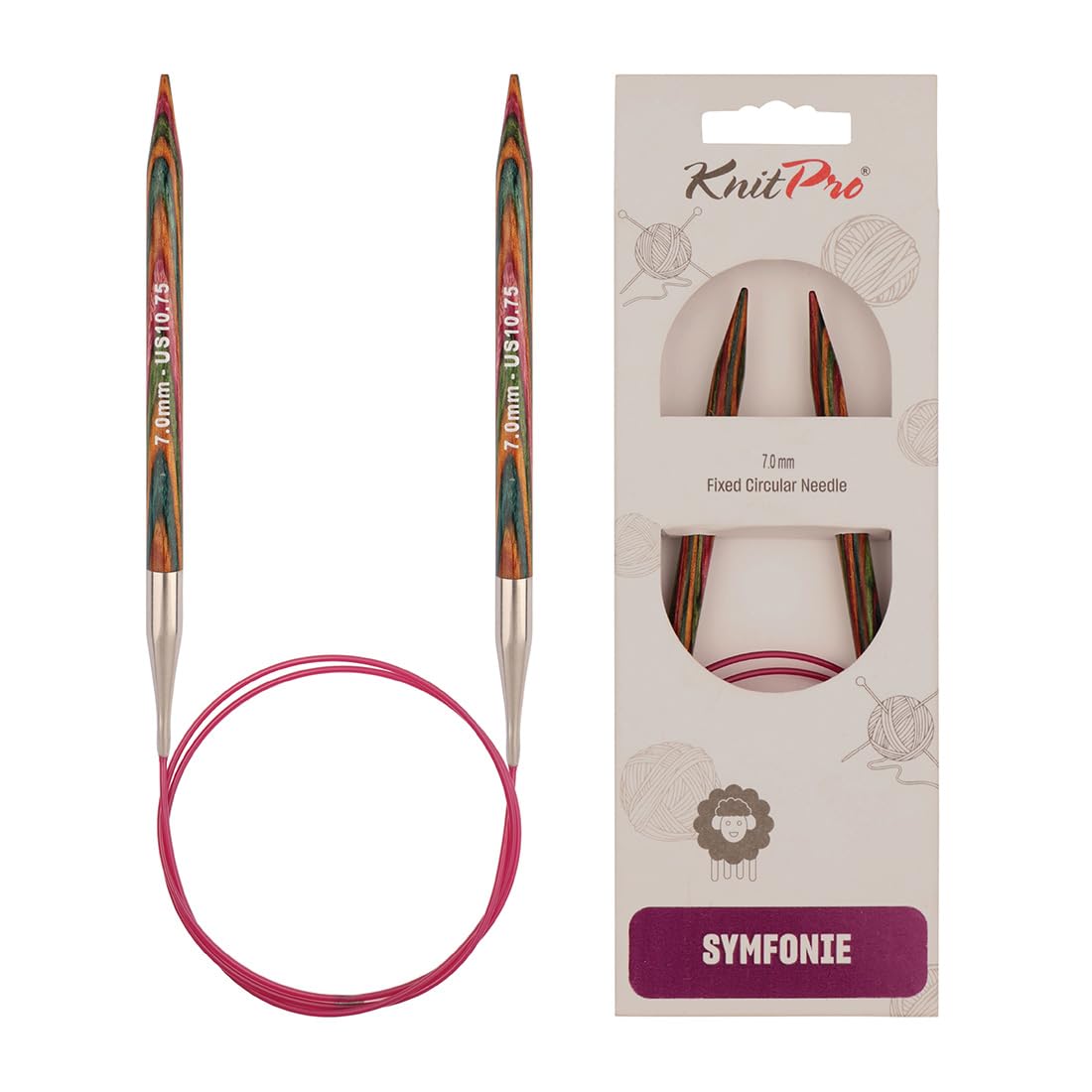 KnitPro Symfonie Fixed Circular Needles 40" (100cm) | 7.00mm