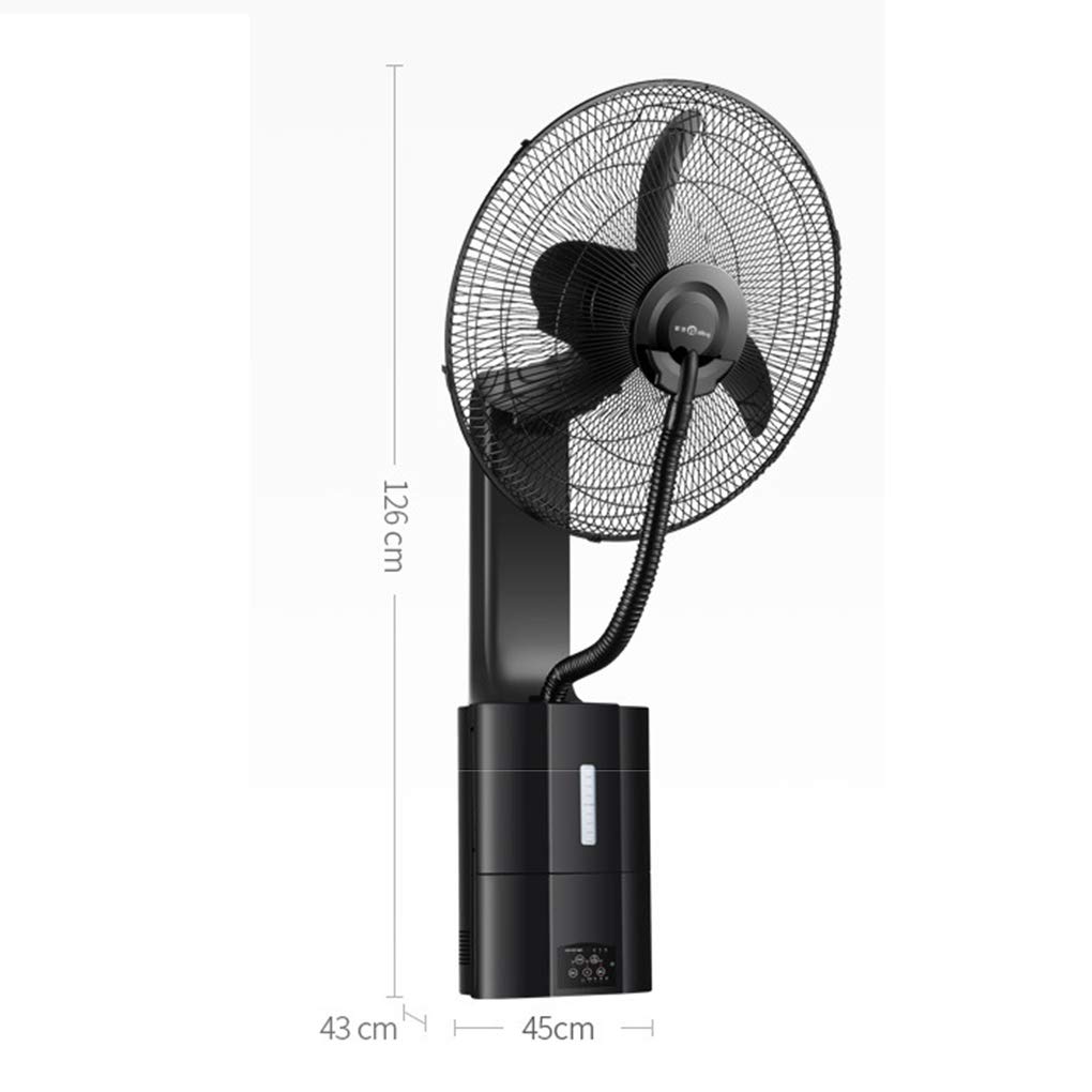 18 ″ Ventilador de Niebla oscilante de Montaje en Pared con Control Remoto con temporización incorporada de 7.5, Negro Cuenta con Ventilador de rociado, para Restaurante/Oficina