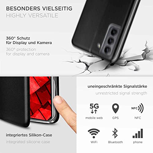Étui de protection à rabat Samsung S21 Plus ONEFLOW en cuir noir - 5