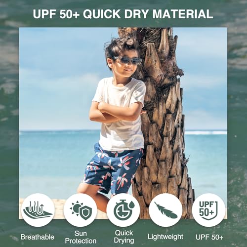 Image of Kanu Surf Boys' Terrapin Turtle Quick Dry Beach Board Shorts Swim Trunk