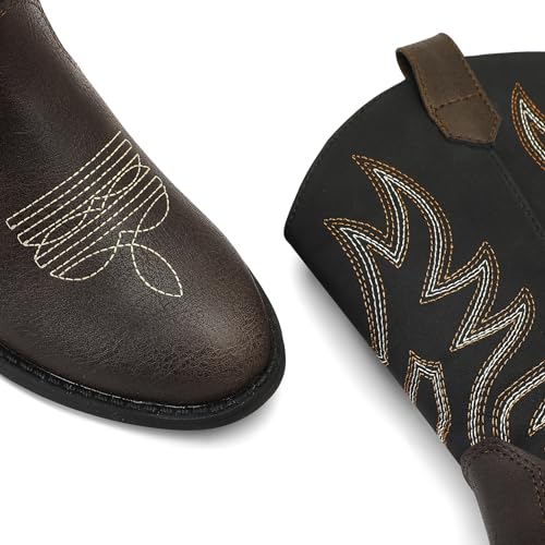 K Komforme Cowboy Boots For Girls And Boys Western Mid-Calf Pointed-Toe Cowgirl Boots thumb #1