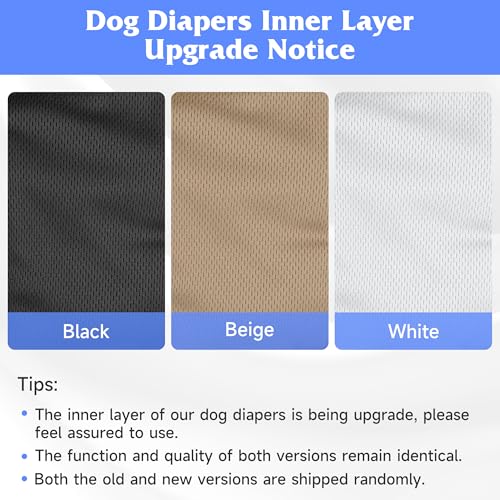 Image of 5 Pack Dog Diapers Male, High Absorbing Dog Wraps, Belly Bands for Male Dogs with Incontinence or Frequent Urination, Washable Doggie Diapers XL