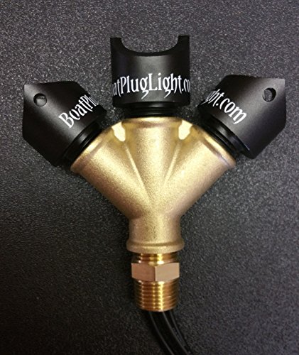 y-knot typhon triple head 3000 lumen Green underwater LED transom light