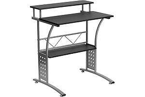 Flash Furniture Clifton Modern Office Computer Desk with Top and Bottom Storage...