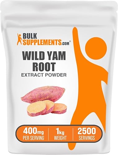 Miniatura 10 de BulkSupplements. com Extracto de ñame salvaje en polvo, suplemento de hierbas, suplemento de ñame silvestre, 400 mg de extracto de raíz de ñame
