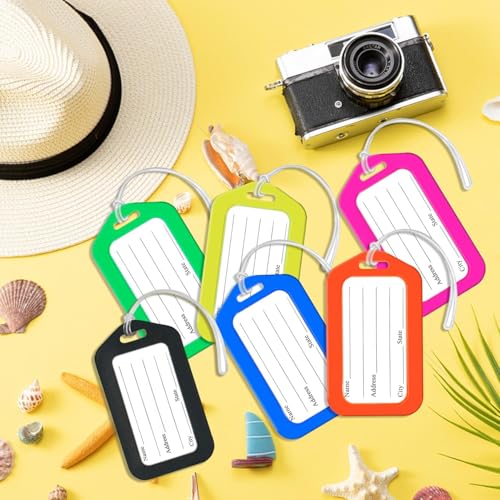 Image of Storite Pack of 6 Luggage Tags Smart Tags for Travel suitcases, Travel Bags Tags for Easily Identification of Bags (Multicolour)