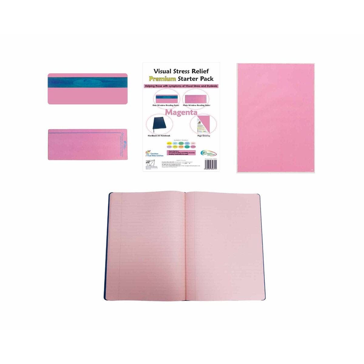 Visual Stress Relief Premium Starter Pack - Magenta