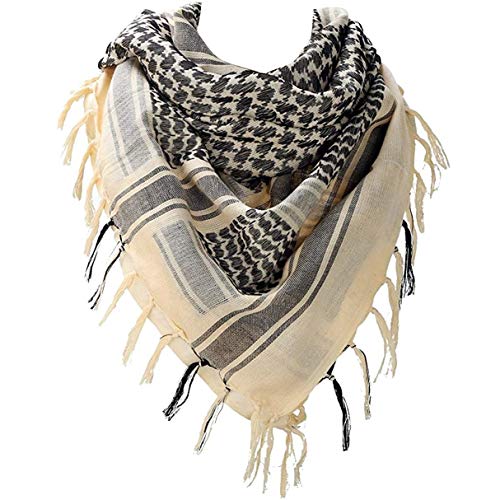 Cachecol militar Shemagh tático deserto / 100% algodão Keffiyeh cachecol para homens e mulheres, Pre