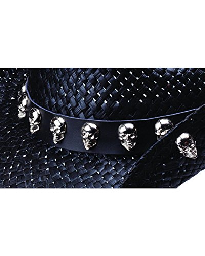 Peter Grimm Ltd Unisex Gotham Straw Cowboy Hat Black One Size #TOP1