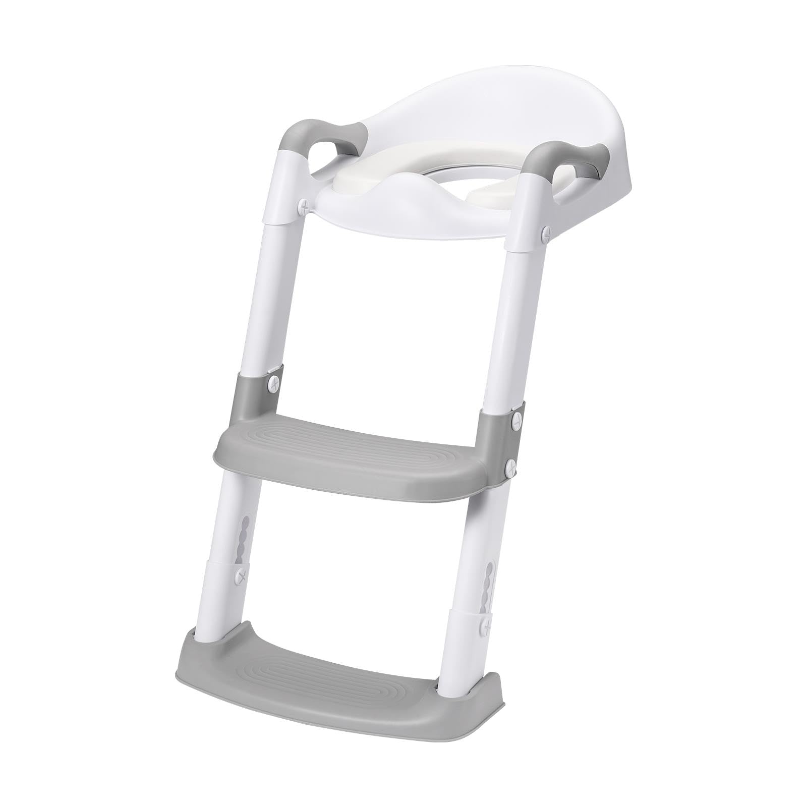 simpa Adjustable Toddler Toilet Ladder Seat - Adjustable Potty-Training Seat, Soft Cushion Seat and Anti-Slip Steps Design - Easy to Install Portable Children Potty Training Chair